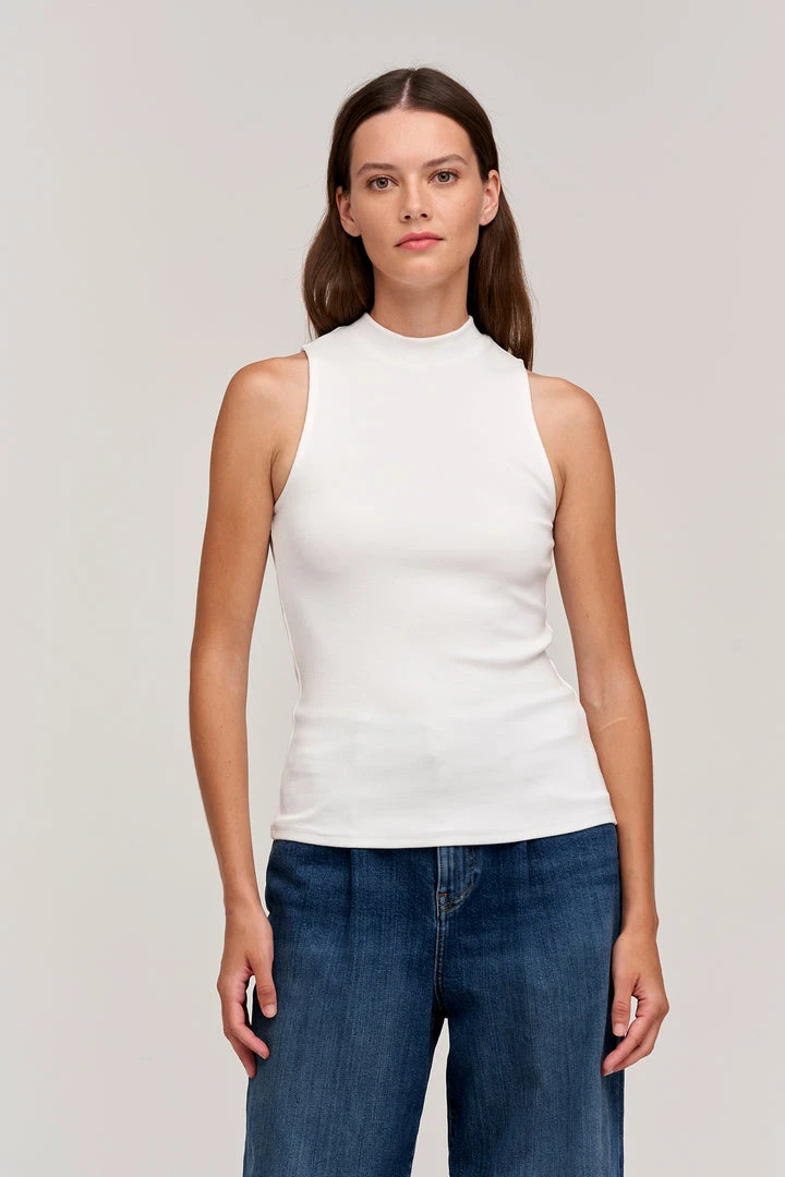 Velvet By Graham & Spencer PAULETTE MOCK NECK TANK TOP Womens 2 Velvet By Graham & Spencer PAULETTE MOCK NECK TANK TOP Womens