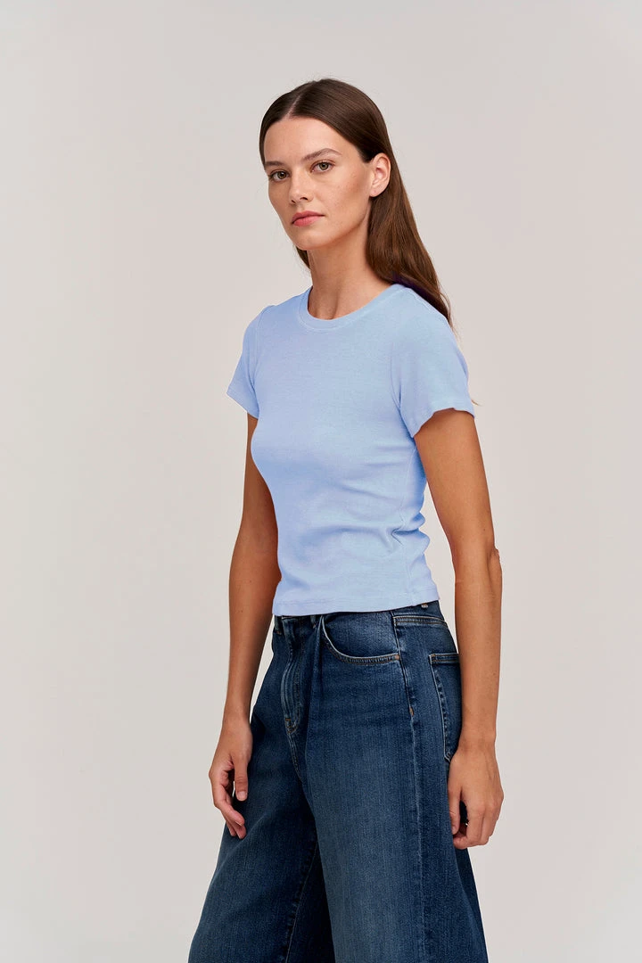 Velvet By Graham & Spencer TAYA FITTED CREW NECK TOP Womens 1 Velvet By Graham & Spencer TAYA FITTED CREW NECK TOP Womens