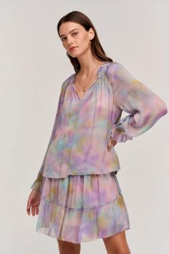 Velvet By Graham & Spencer LEXA PRINTED BLOUSE