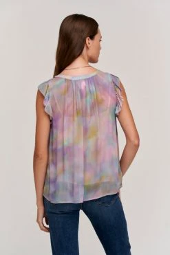 Velvet By Graham & Spencer STEPHANIE PRINTED BLOUSE 7 Velvet By Graham & Spencer STEPHANIE PRINTED BLOUSE