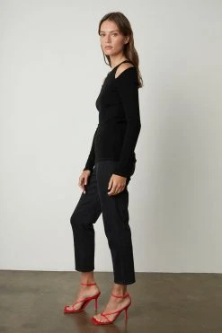 Velvet By Graham & Spencer EMMA CUT-OUT TOP Womens 12 Velvet By Graham & Spencer EMMA CUT-OUT TOP Womens
