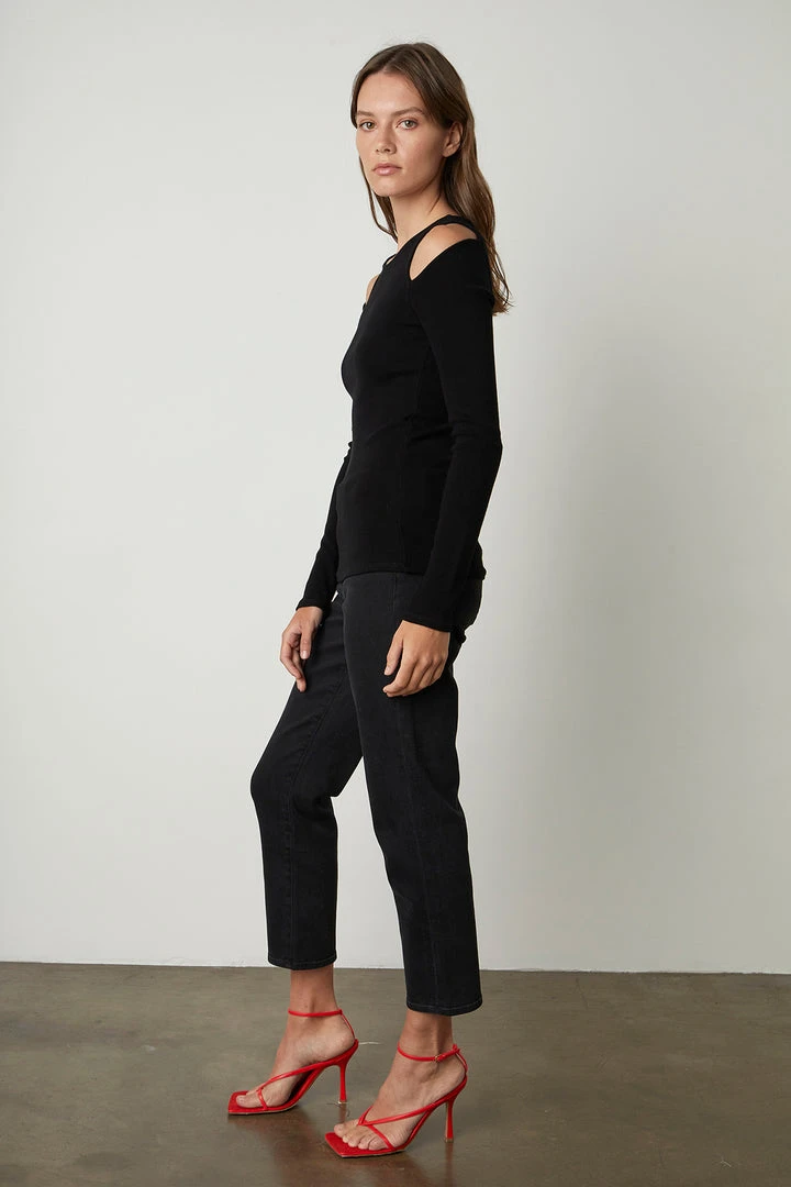 Velvet By Graham & Spencer EMMA CUT-OUT TOP Womens 3 Velvet By Graham & Spencer EMMA CUT-OUT TOP Womens