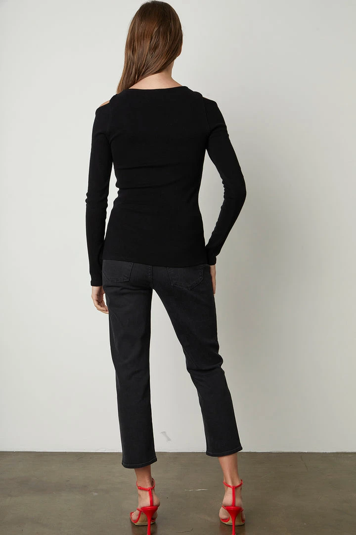 Velvet By Graham & Spencer EMMA CUT-OUT TOP Womens 4 Velvet By Graham & Spencer EMMA CUT-OUT TOP Womens