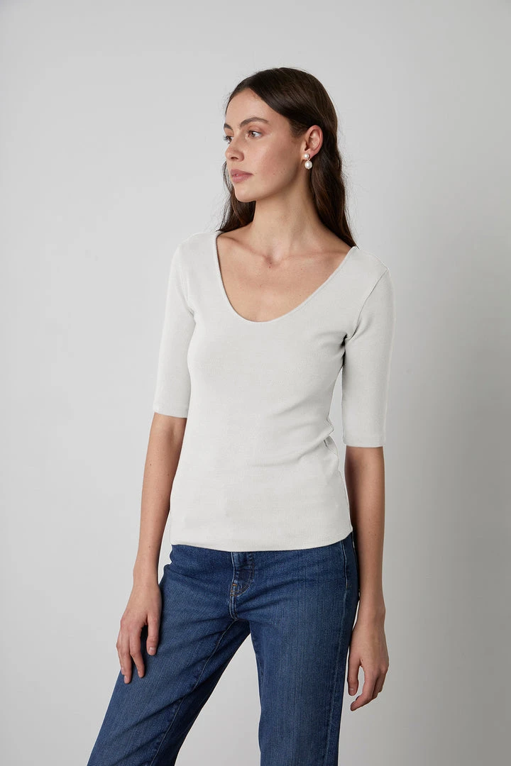 Velvet By Graham & Spencer MIRANDA SCOOP NECK TOP 1 Velvet By Graham & Spencer MIRANDA SCOOP NECK TOP