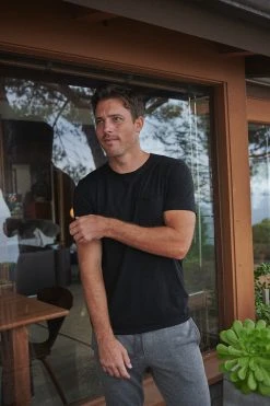 Velvet By Graham & Spencer Mens CHAD RAW EDGE COTTON SLUB POCKET TEE 72 Velvet By Graham & Spencer Mens CHAD RAW EDGE COTTON SLUB POCKET TEE