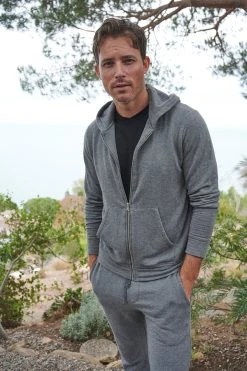 Velvet By Graham & Spencer CROSBY CHARCOAL LUXE FLEECE JOGGER Mens
