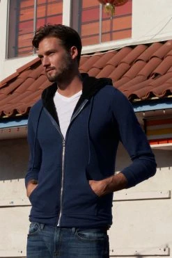 Velvet By Graham & Spencer Mens SALVADORE SHERPA LINED HOODIE 35 Velvet By Graham & Spencer Mens SALVADORE SHERPA LINED HOODIE