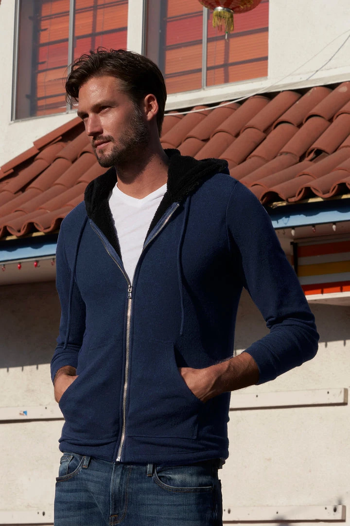 Velvet By Graham & Spencer Mens SALVADORE SHERPA LINED HOODIE 16 Velvet By Graham & Spencer Mens SALVADORE SHERPA LINED HOODIE