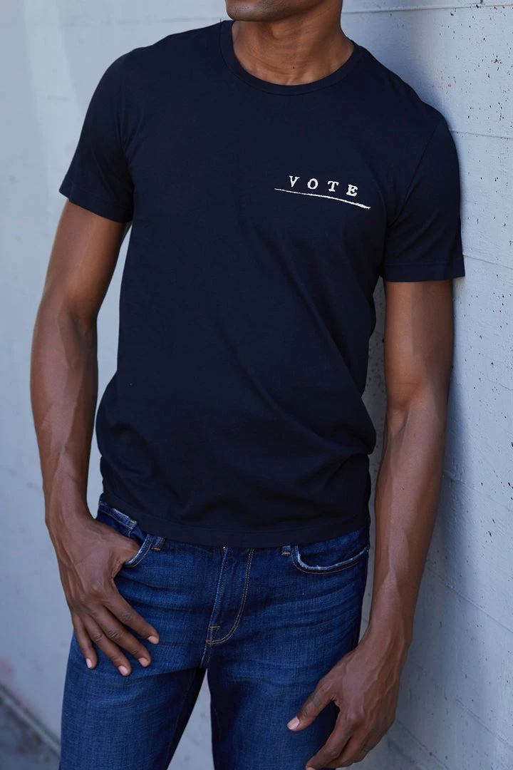 Velvet By Graham & Spencer VOTE Unisex Crew Tee Womens 7 Velvet By Graham & Spencer VOTE Unisex Crew Tee Womens