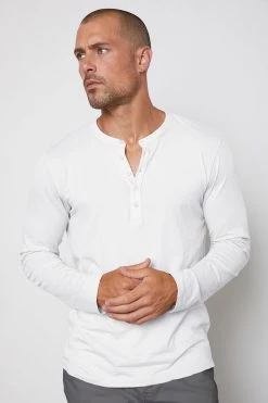 Velvet By Graham & Spencer Mens ALVARO COTTON JERSEY HENLEY