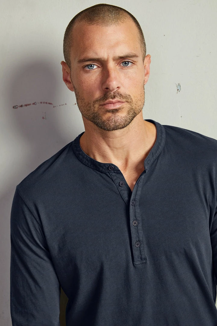 Velvet By Graham & Spencer ALVARO COTTON JERSEY HENLEY 12 Velvet By Graham & Spencer ALVARO COTTON JERSEY HENLEY