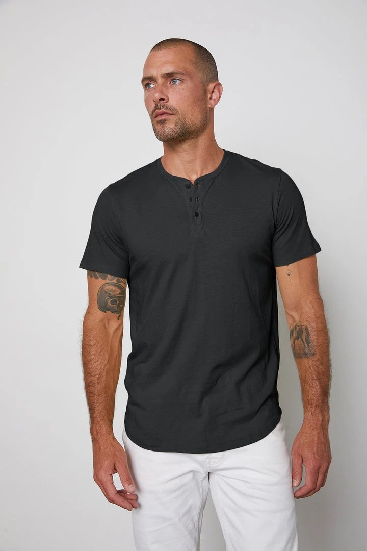 Velvet By Graham & Spencer FULTON SHORT SLEEVE HENLEY Mens 16 Velvet By Graham & Spencer FULTON SHORT SLEEVE HENLEY Mens