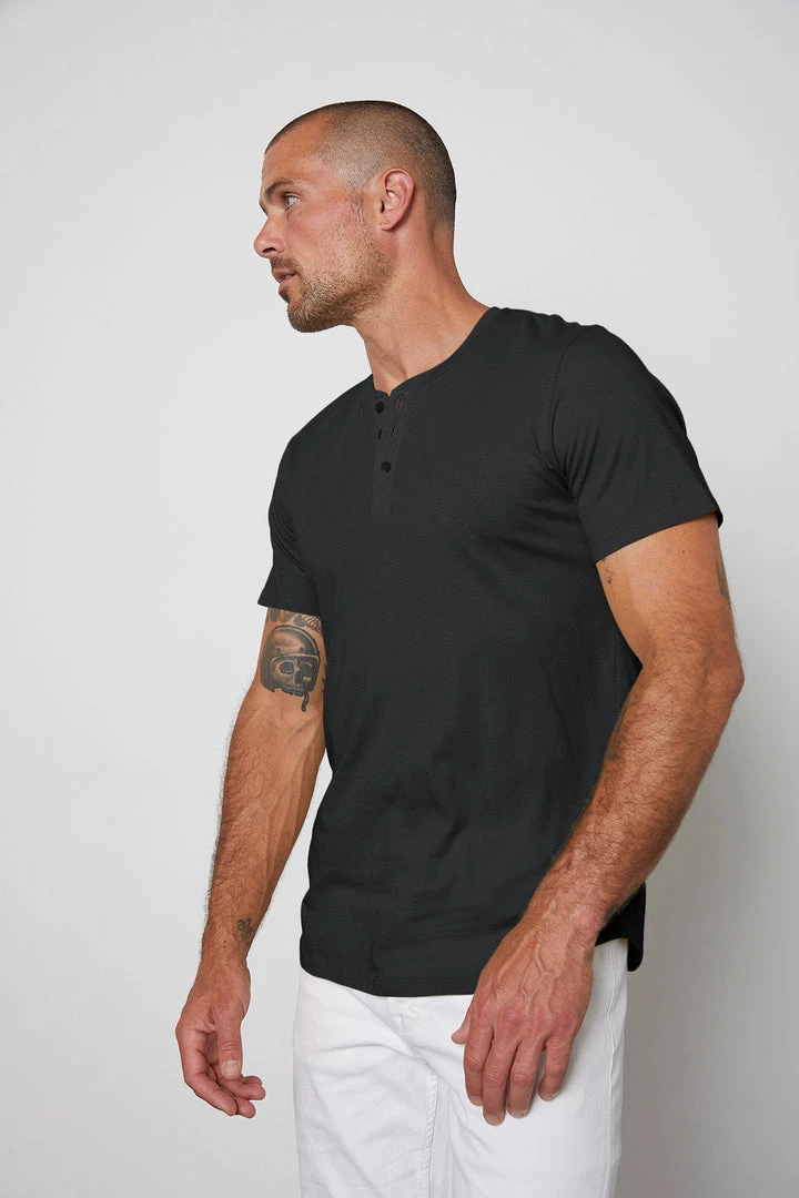 Velvet By Graham & Spencer FULTON SHORT SLEEVE HENLEY Mens 17 Velvet By Graham & Spencer FULTON SHORT SLEEVE HENLEY Mens