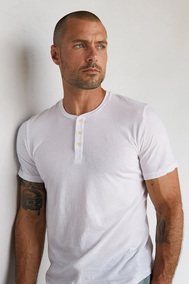 Velvet By Graham & Spencer FULTON SHORT SLEEVE HENLEY Mens 1 Velvet By Graham & Spencer FULTON SHORT SLEEVE HENLEY Mens