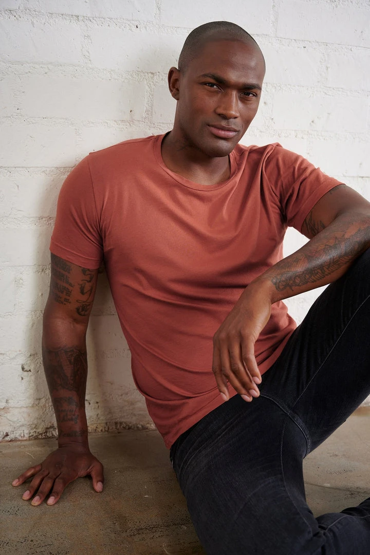 Velvet By Graham & Spencer HOWARD WHISPER CLASSIC CREW NECK TEE Mens 8 Velvet By Graham & Spencer HOWARD WHISPER CLASSIC CREW NECK TEE Mens