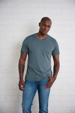 Velvet By Graham & Spencer SAMSEN WHISPER CLASSIC V-NECK TEE Mens