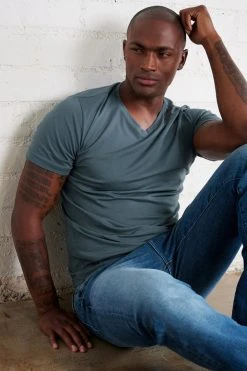 Velvet By Graham & Spencer SAMSEN WHISPER CLASSIC V-NECK TEE Mens