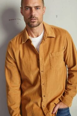 Velvet By Graham & Spencer Mens CAREY CORDUROY BUTTON-UP SHIRT 16 Velvet By Graham & Spencer Mens CAREY CORDUROY BUTTON-UP SHIRT