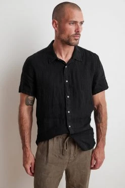 Velvet By Graham & Spencer MACKIE LINEN BUTTON-UP SHIRT 15 Velvet By Graham & Spencer MACKIE LINEN BUTTON-UP SHIRT