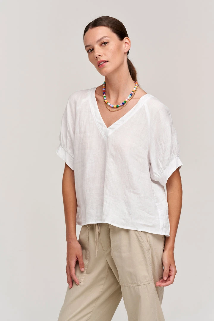 Velvet By Graham & Spencer ADLEY LINEN TOP 1 Velvet By Graham & Spencer ADLEY LINEN TOP