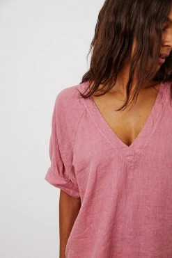 Velvet By Graham & Spencer Womens ADLEY LINEN TOP