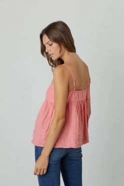 Velvet By Graham & Spencer ALEIGH LINEN TANK TOP Womens