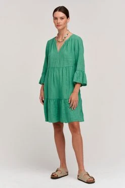 Velvet By Graham & Spencer Womens AURORA LINEN TIERED DRESS 26 Velvet By Graham & Spencer Womens AURORA LINEN TIERED DRESS