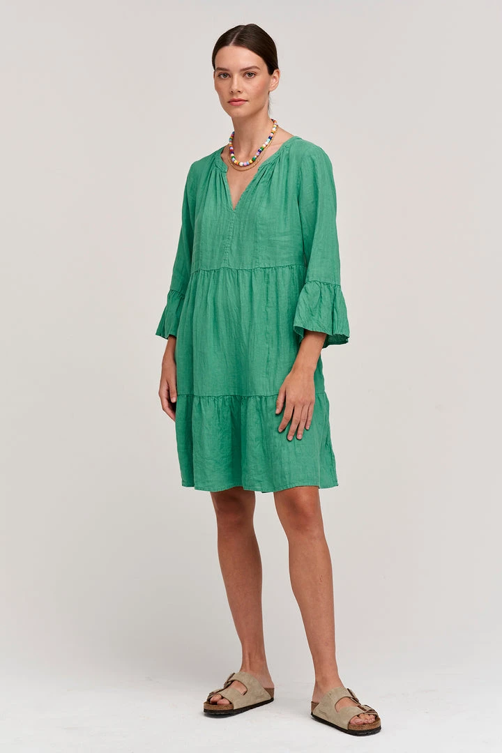 Velvet By Graham & Spencer Womens AURORA LINEN TIERED DRESS 9 Velvet By Graham & Spencer Womens AURORA LINEN TIERED DRESS