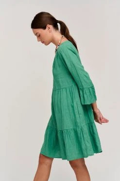Velvet By Graham & Spencer Womens AURORA LINEN TIERED DRESS 28 Velvet By Graham & Spencer Womens AURORA LINEN TIERED DRESS