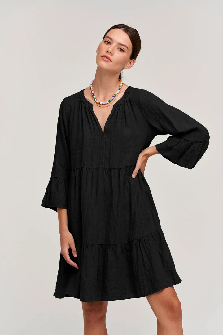 Velvet By Graham & Spencer Womens AURORA LINEN TIERED DRESS 15 Velvet By Graham & Spencer Womens AURORA LINEN TIERED DRESS