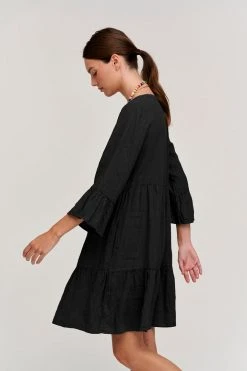 Velvet By Graham & Spencer Womens AURORA LINEN TIERED DRESS 33 Velvet By Graham & Spencer Womens AURORA LINEN TIERED DRESS