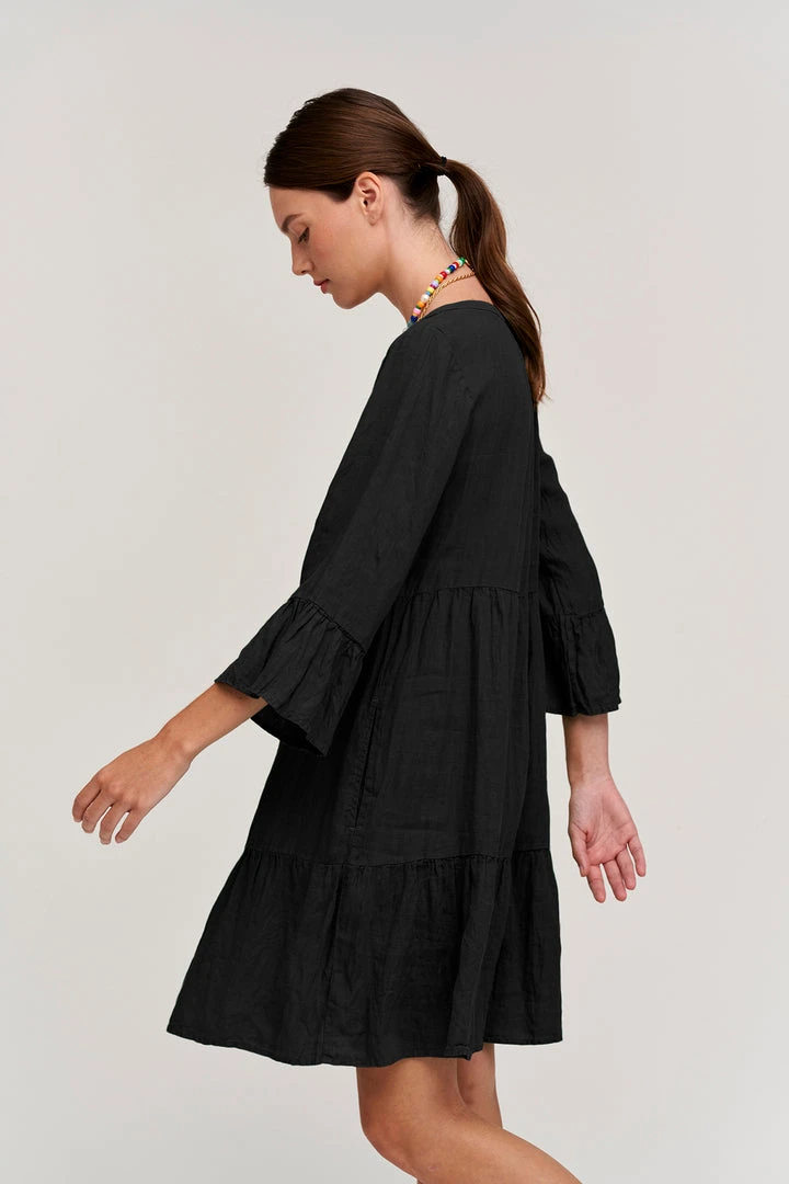 Velvet By Graham & Spencer Womens AURORA LINEN TIERED DRESS 16 Velvet By Graham & Spencer Womens AURORA LINEN TIERED DRESS