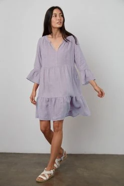 Velvet By Graham & Spencer Womens AURORA LINEN TIERED DRESS 21 Velvet By Graham & Spencer Womens AURORA LINEN TIERED DRESS
