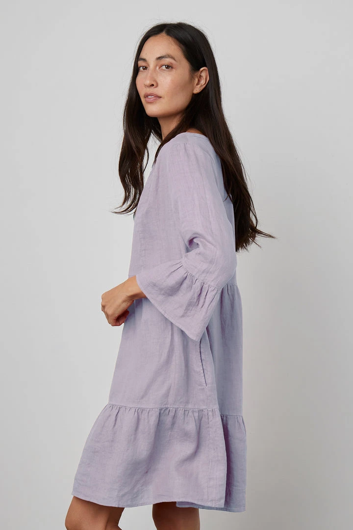 Velvet By Graham & Spencer Womens AURORA LINEN TIERED DRESS 3 Velvet By Graham & Spencer Womens AURORA LINEN TIERED DRESS