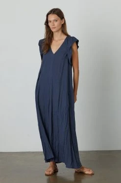 Velvet By Graham & Spencer Womens CACEY LINEN SWING DRESS