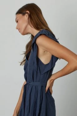 Velvet By Graham & Spencer Womens CACEY LINEN SWING DRESS