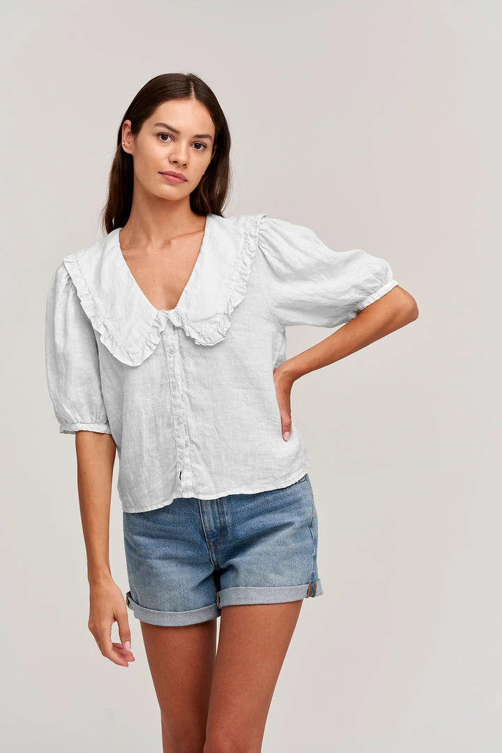 Velvet By Graham & Spencer CARAH LINEN BLOUSE 2 Velvet By Graham & Spencer CARAH LINEN BLOUSE