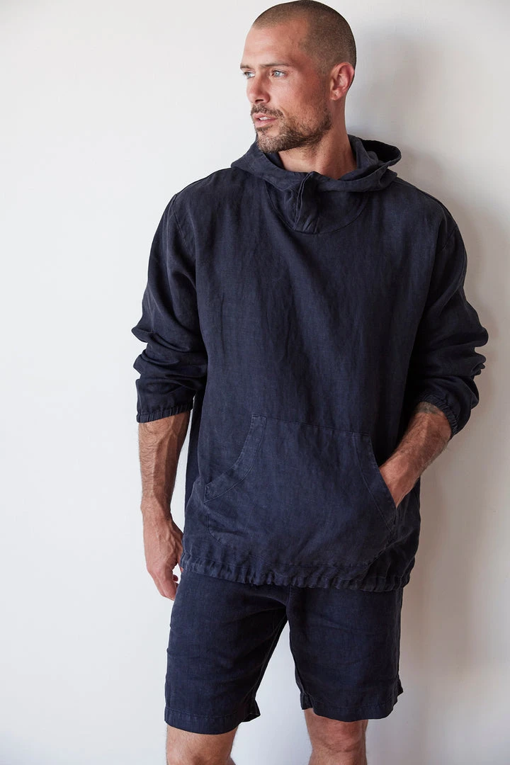 Velvet By Graham & Spencer DEACON LINEN HOODIE 1 Velvet By Graham & Spencer DEACON LINEN HOODIE