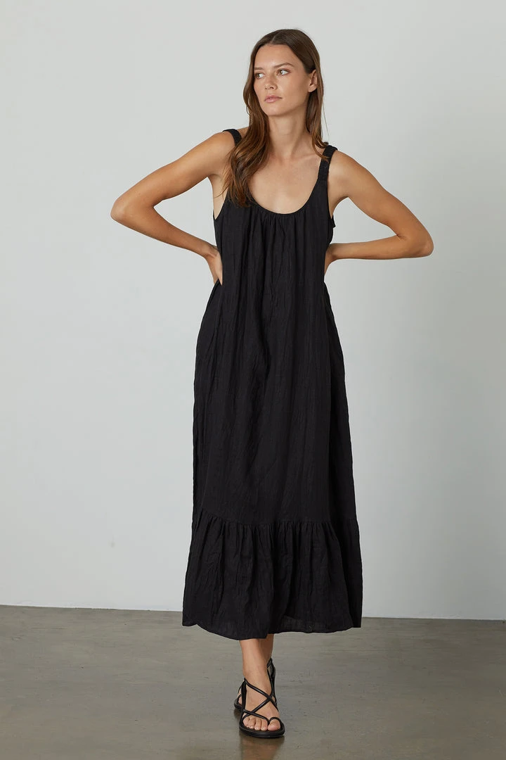 Velvet By Graham & Spencer ELARA LINEN TANK DRESS Womens 3 Velvet By Graham & Spencer ELARA LINEN TANK DRESS Womens