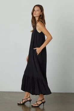 Velvet By Graham & Spencer ELARA LINEN TANK DRESS Womens 19 Velvet By Graham & Spencer ELARA LINEN TANK DRESS Womens