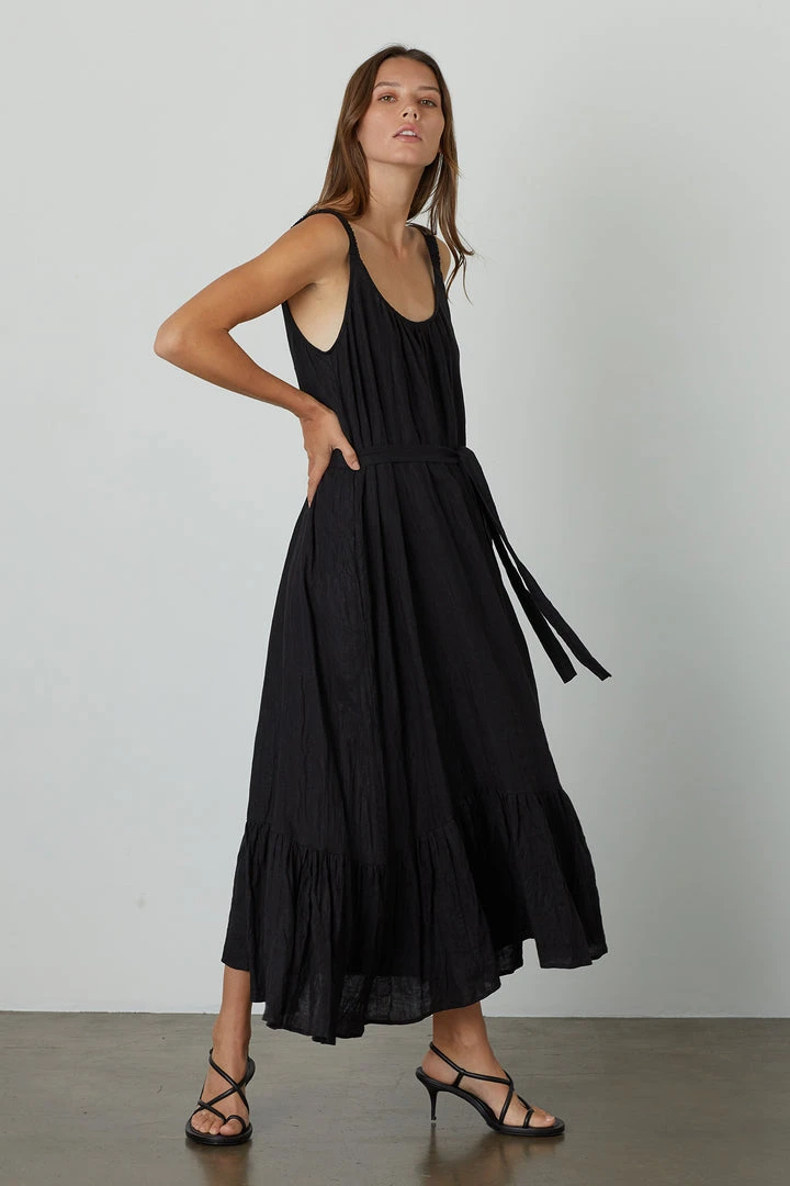 Velvet By Graham & Spencer ELARA LINEN TANK DRESS Womens 1 Velvet By Graham & Spencer ELARA LINEN TANK DRESS Womens