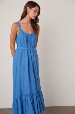 Velvet By Graham & Spencer ELARA LINEN TANK DRESS Womens 27 Velvet By Graham & Spencer ELARA LINEN TANK DRESS Womens