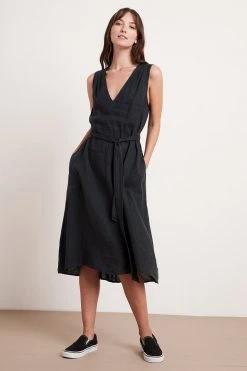 Velvet By Graham & Spencer HARMONY LINEN DRESS 16 Velvet By Graham & Spencer HARMONY LINEN DRESS