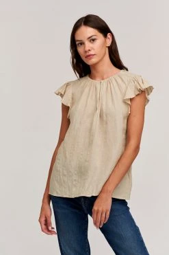 Velvet By Graham & Spencer IRENE LINEN TOP Womens