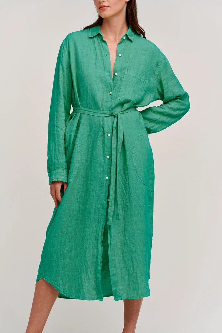 Velvet By Graham & Spencer Womens JORA LINEN BUTTON-UP DRESS 28 Velvet By Graham & Spencer Womens JORA LINEN BUTTON-UP DRESS