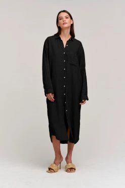 Velvet By Graham & Spencer Womens JORA LINEN BUTTON-UP DRESS 64 Velvet By Graham & Spencer Womens JORA LINEN BUTTON-UP DRESS