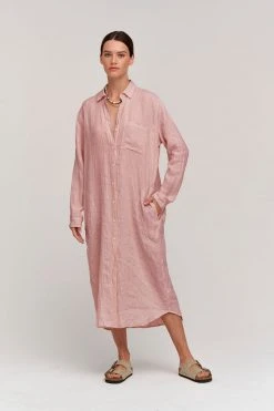 Velvet By Graham & Spencer Womens JORA LINEN BUTTON-UP DRESS 52 Velvet By Graham & Spencer Womens JORA LINEN BUTTON-UP DRESS