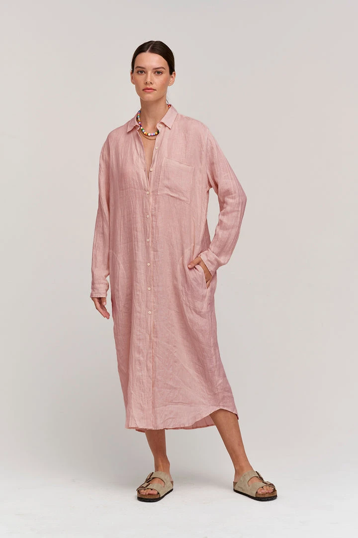 Velvet By Graham & Spencer Womens JORA LINEN BUTTON-UP DRESS 19 Velvet By Graham & Spencer Womens JORA LINEN BUTTON-UP DRESS