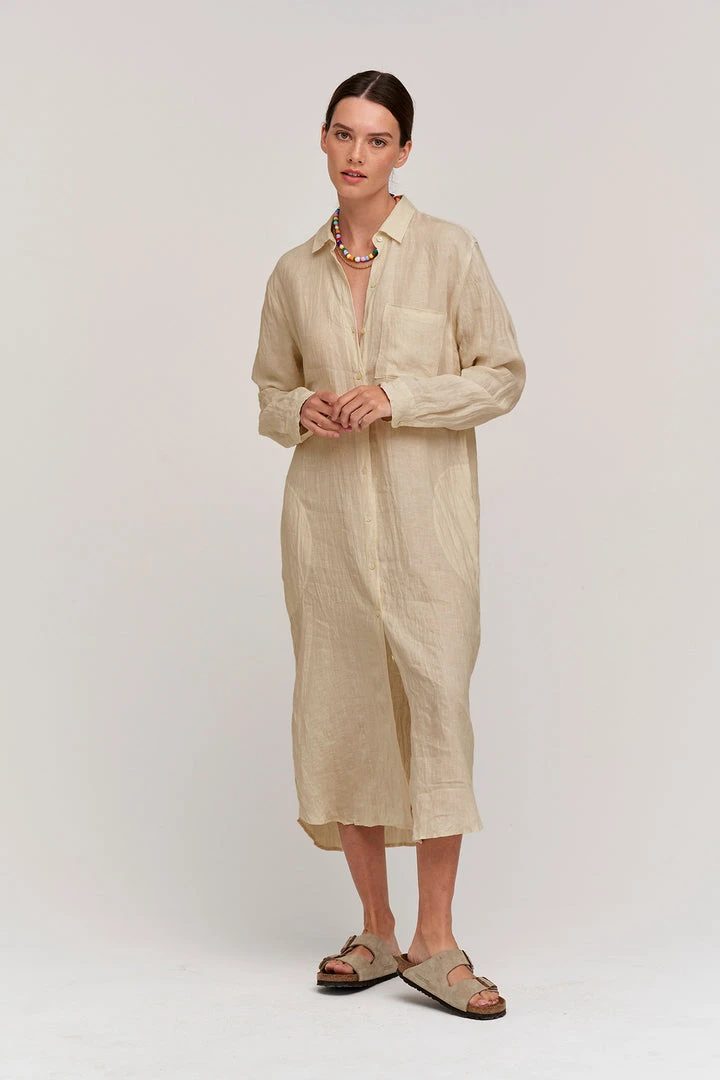 Velvet By Graham & Spencer Womens JORA LINEN BUTTON-UP DRESS 1 Velvet By Graham & Spencer Womens JORA LINEN BUTTON-UP DRESS