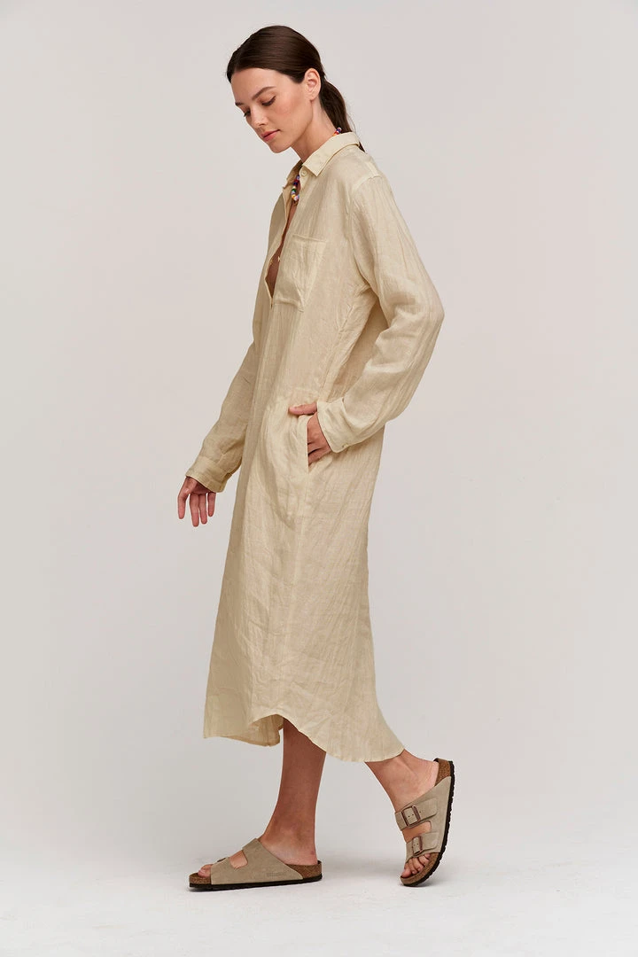 Velvet By Graham & Spencer Womens JORA LINEN BUTTON-UP DRESS 3 Velvet By Graham & Spencer Womens JORA LINEN BUTTON-UP DRESS